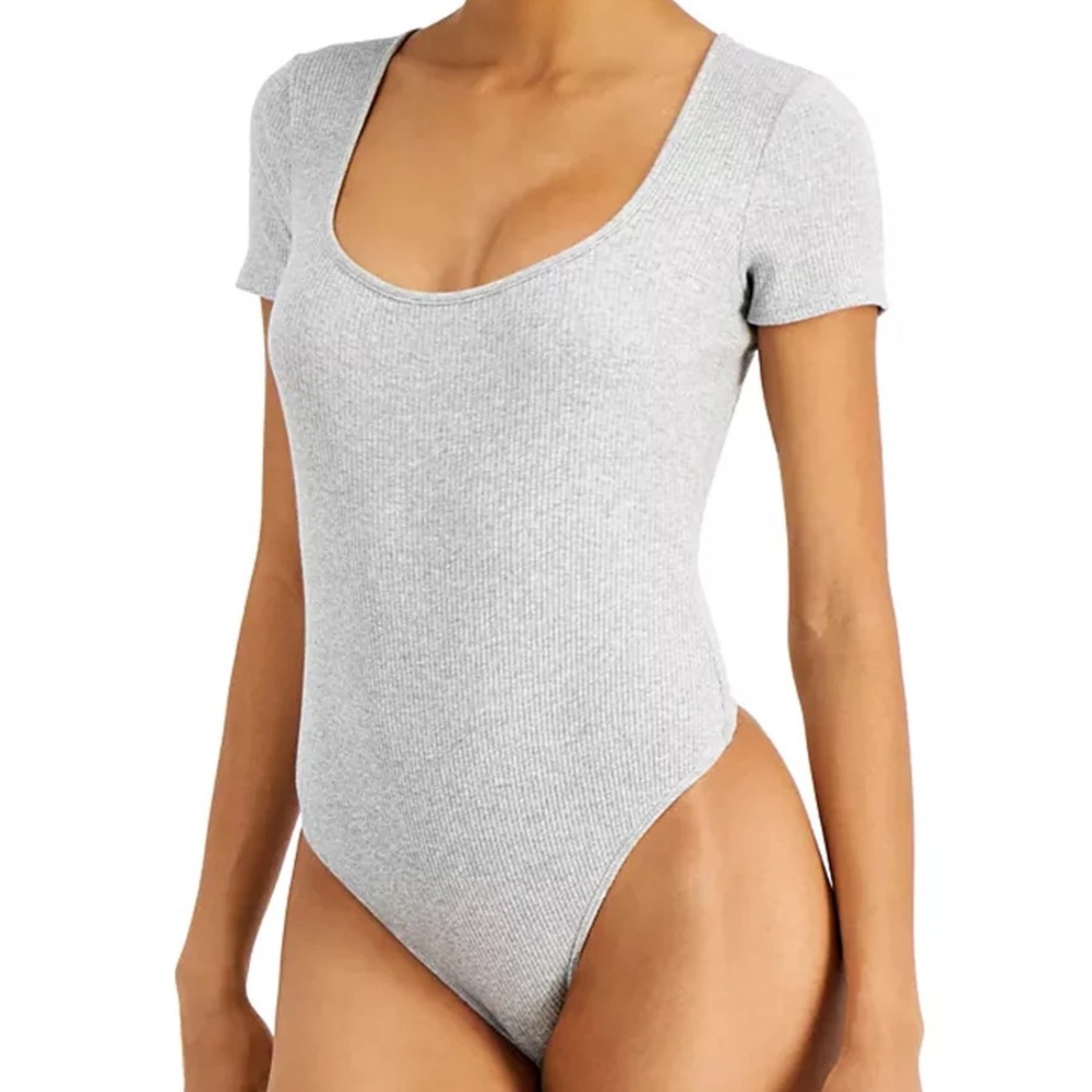 Jenni Women's Grey Bodysuit,size XXXL